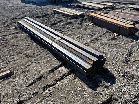Bundle of Steel Square Tubing, Mixed Sizes, Approx. 37 Pcs, 140.5in Long — photo 1