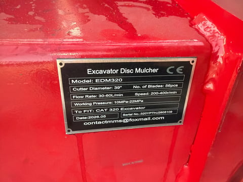2026 Giyi Gy-EDM320 Excavator Disc Mulcher (Unused) — photo 5