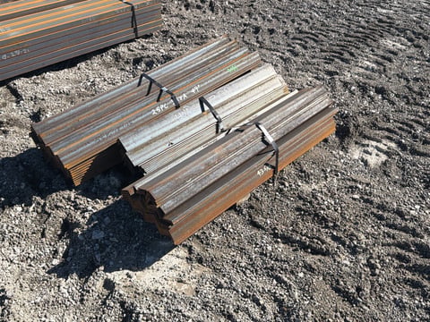 3 Bundles of 3in x 2in Steel Angle Iron, 40.5in to 49in Long, 55+ Pcs — photo 2