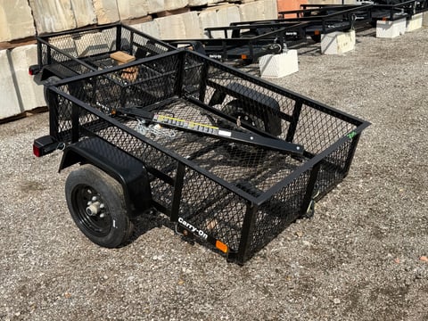 Carry-On 4ft x 5ft High Mesh Side Utility Trailer — No Title, Bill of Sale Only — photo 3