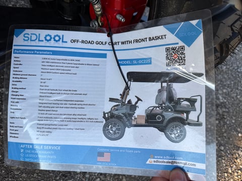 2026 Sdlool SL-GC22S Off-Road Golf Cart (Unused) — photo 3
