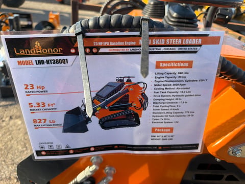 2025 LandHonor LHR-HT380Q1 Mini Skid Steer Loader (Unused) — photo 10
