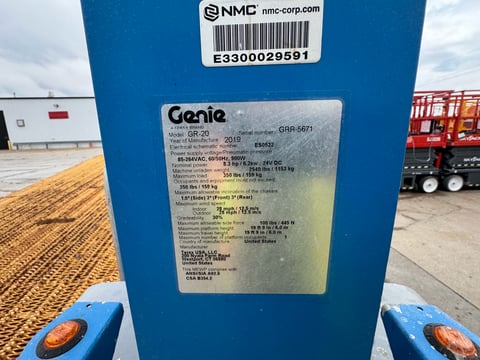 2019 Genie GR-20 Vertical Mast Lift  — photo 9