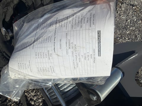 2026 LandHonor 15,000 LB Skid Steer Hydraulic Winch with Spike Anchor (Unused) — photo 5