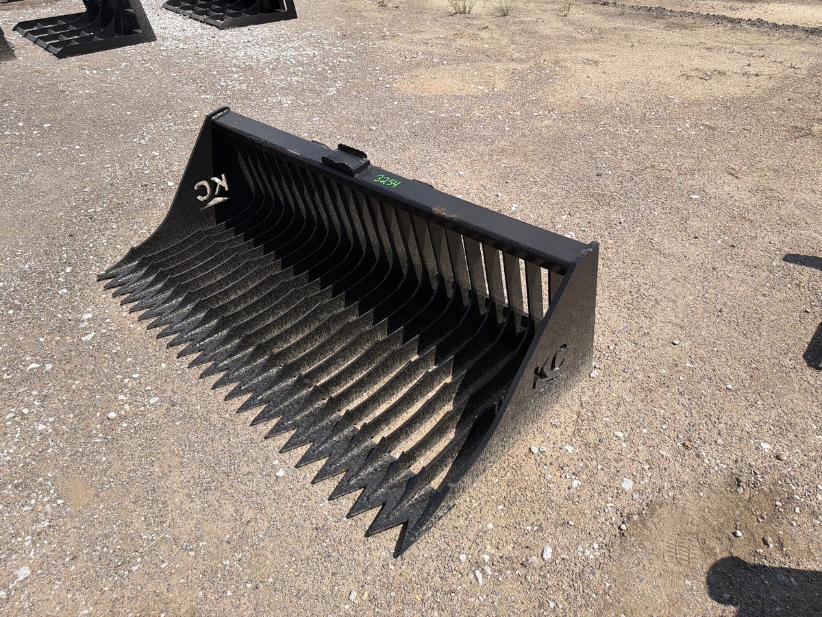 Kit Containers 72" Skid Steer Fine Skeleton Bucket High Side