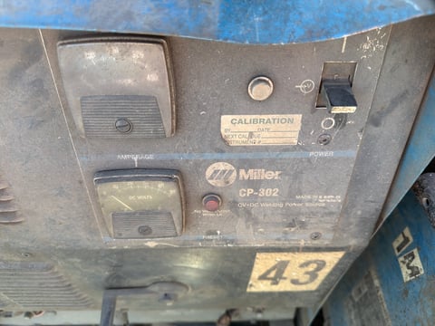 (2) Miller CP-302 CV/DC Mig Welders w/ Wire Feeders on Cart — photo 7