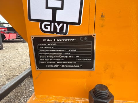 2026 Giyi Gy-AD680 Pile Hammer (Unused) — photo 5