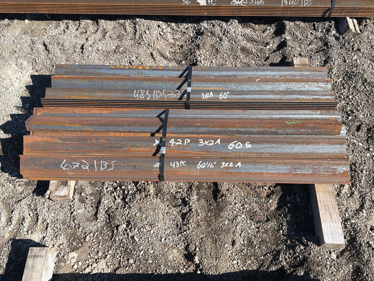 (75+) 3in x 2in Steel Angle Iron, 2 Bundles, 60in & 60.5in Long