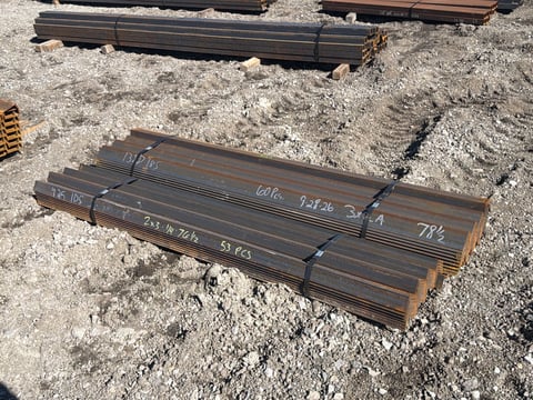 (113) 3in x 2in Steel Angle Iron, 2 Bundles, 76.5in & 78.5in Long — photo 2