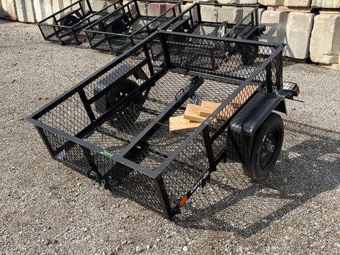 Carry-On 4ft x 5ft High Mesh Side Utility Trailer — No Title, Bill of Sale Only — photo 1