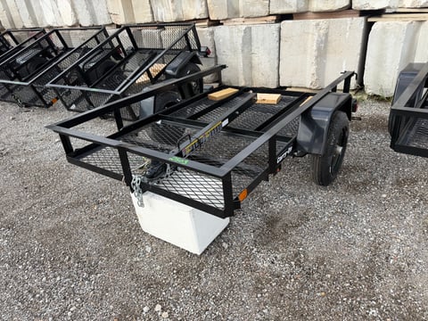 Carry-On 4ft x 6ft Mesh Floor Utility Trailer — No Title, Bill of Sale Only — photo 1