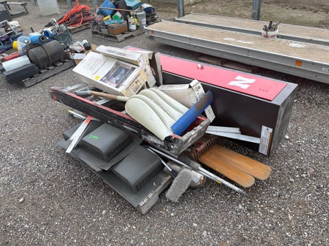 Pallet of Shovels, Storage Cabinet and Yard Tools — photo 5