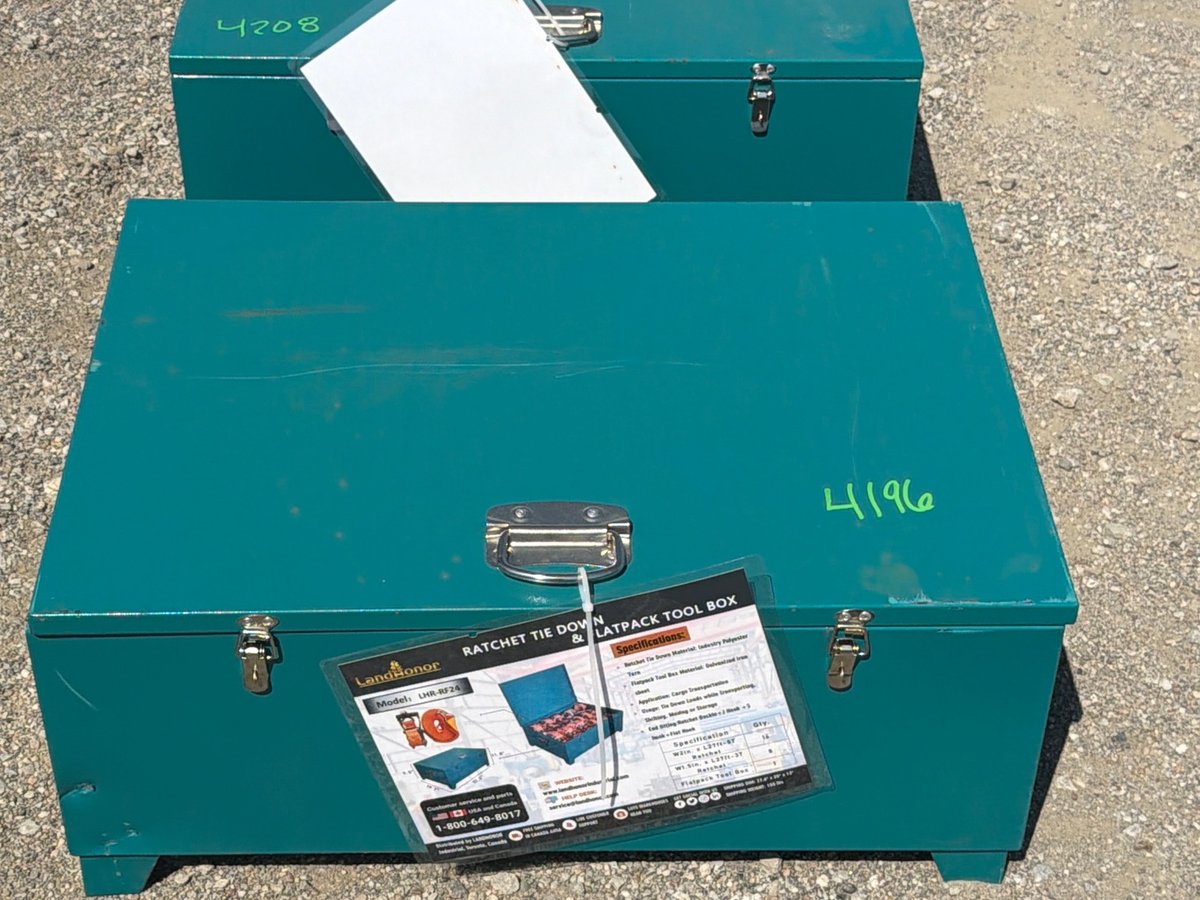 2025 LandHonor LHR-RF24 Flatpack Tool Box with (24) Ratchet Tie Downs (Unused)