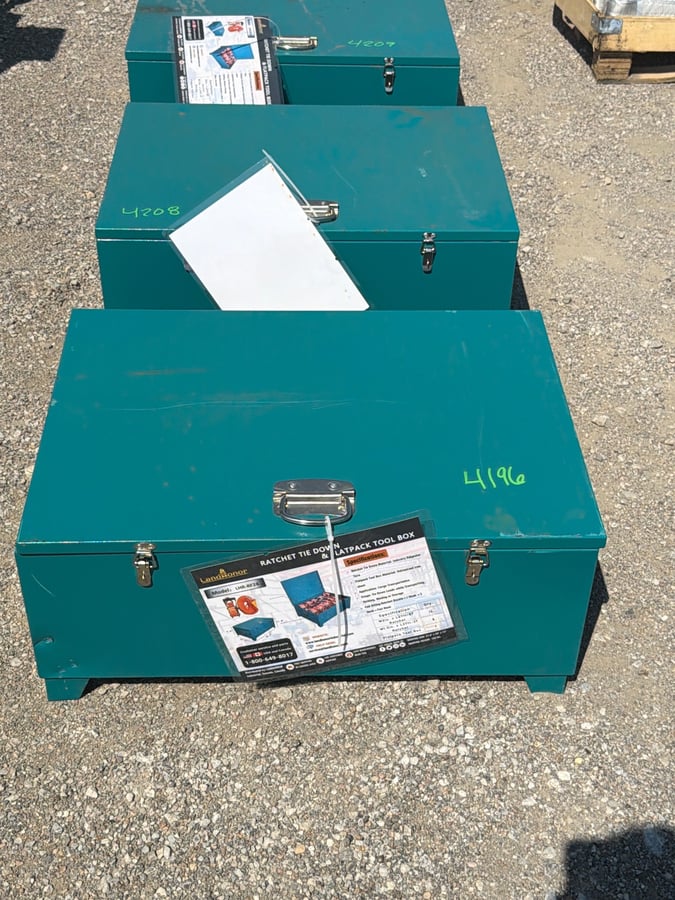 2025 LandHonor LHR-RF24 Flatpack Tool Box with (24) Ratchet Tie Downs (Unused)