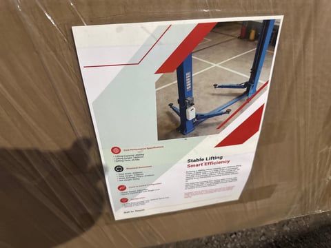 IRANCH IRTPL 10,000 LB Two-Post Vehicle Lift (Unused) — photo 3