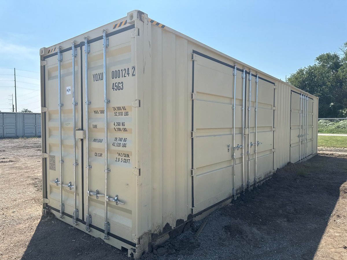 DPX400SD 40ft Shipping Container with (2) Side Doors and End Door (One Trip)