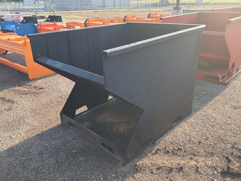 Kit Containers 2 Yard Skid Steer Trash Hopper — photo 1