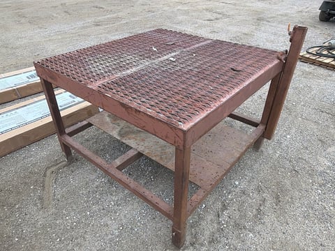 Steel Welding Table with Expanded Metal Top — photo 3