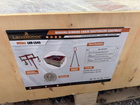 LandHonor LHR-LS45 Rigging, Binding Chain & Suspension Equipment Crate (Unused) — photo 2