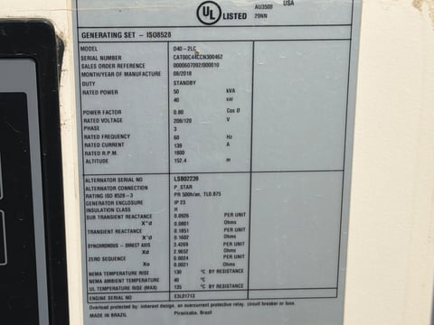 2018 Caterpillar D40-2cc 40KW Generator — photo 6