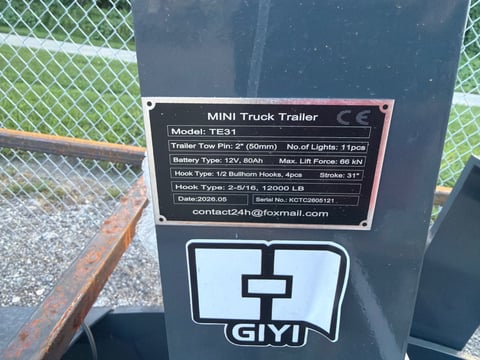 2026 Giyi Gy-TE780 Fifth Wheel Wrecker Attachment (Unused) — photo 5
