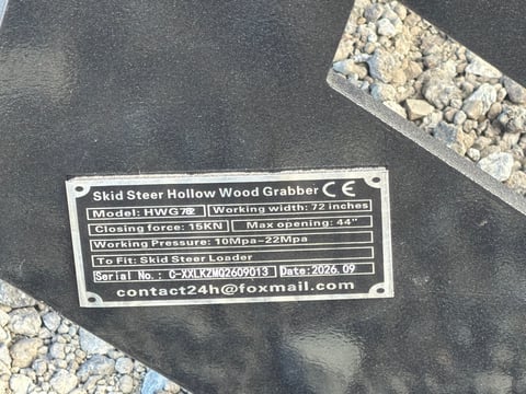 2026 Giyi Gy-HWG72 72in Skid Steer Hydraulic Grapple Bucket (Unused) — photo 5