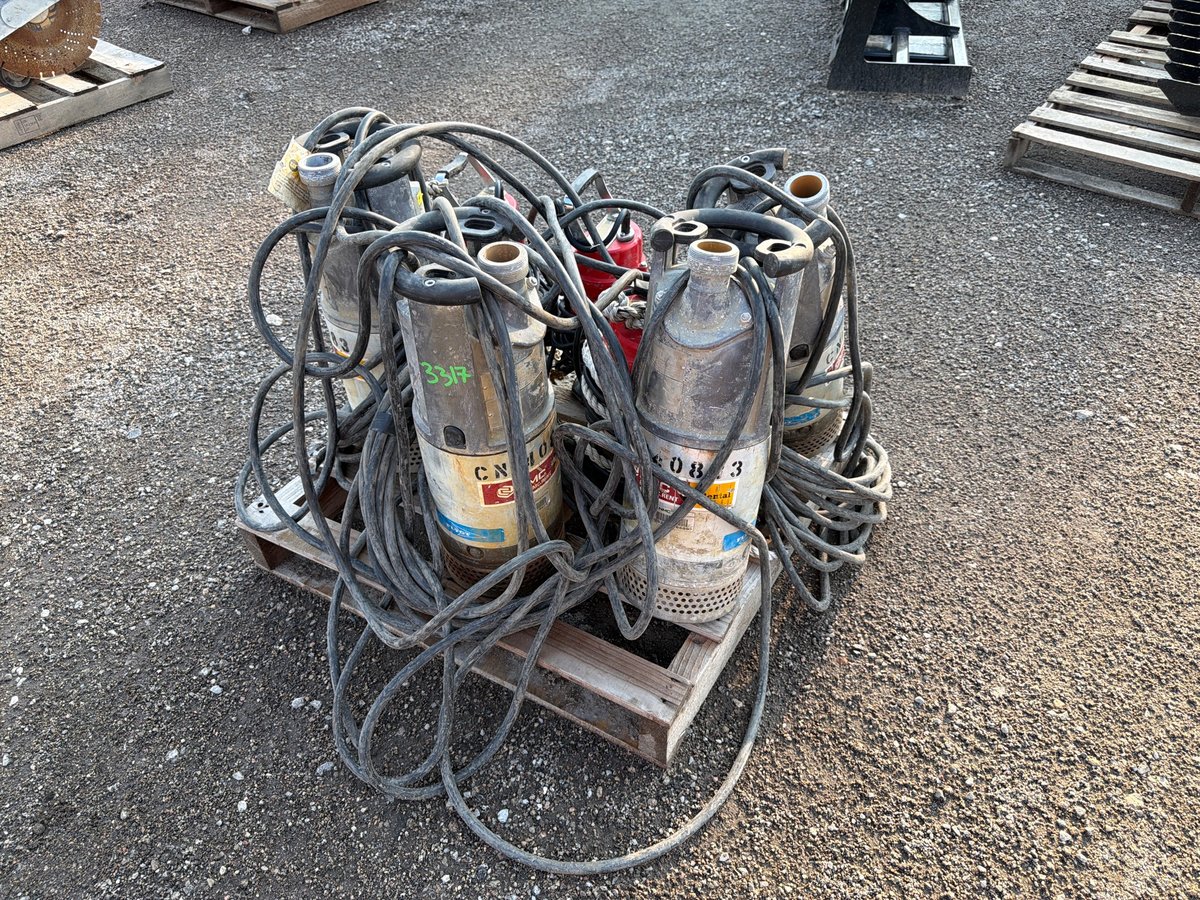 Pallet of Submersible Dewatering Pumps