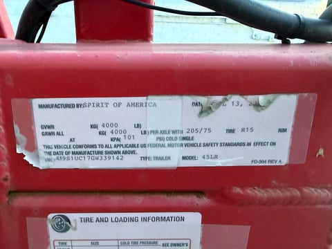 2016 Spirit of America PPC 45LR Adjustable Fork Pallet Trailer — photo 5