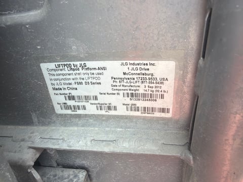 2012 JLG LiftPod FS80 D3 — photo 10