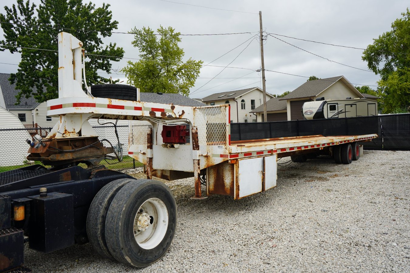 1977 LANDOLL 43FT T/A SLIDING AXLE TRAILER