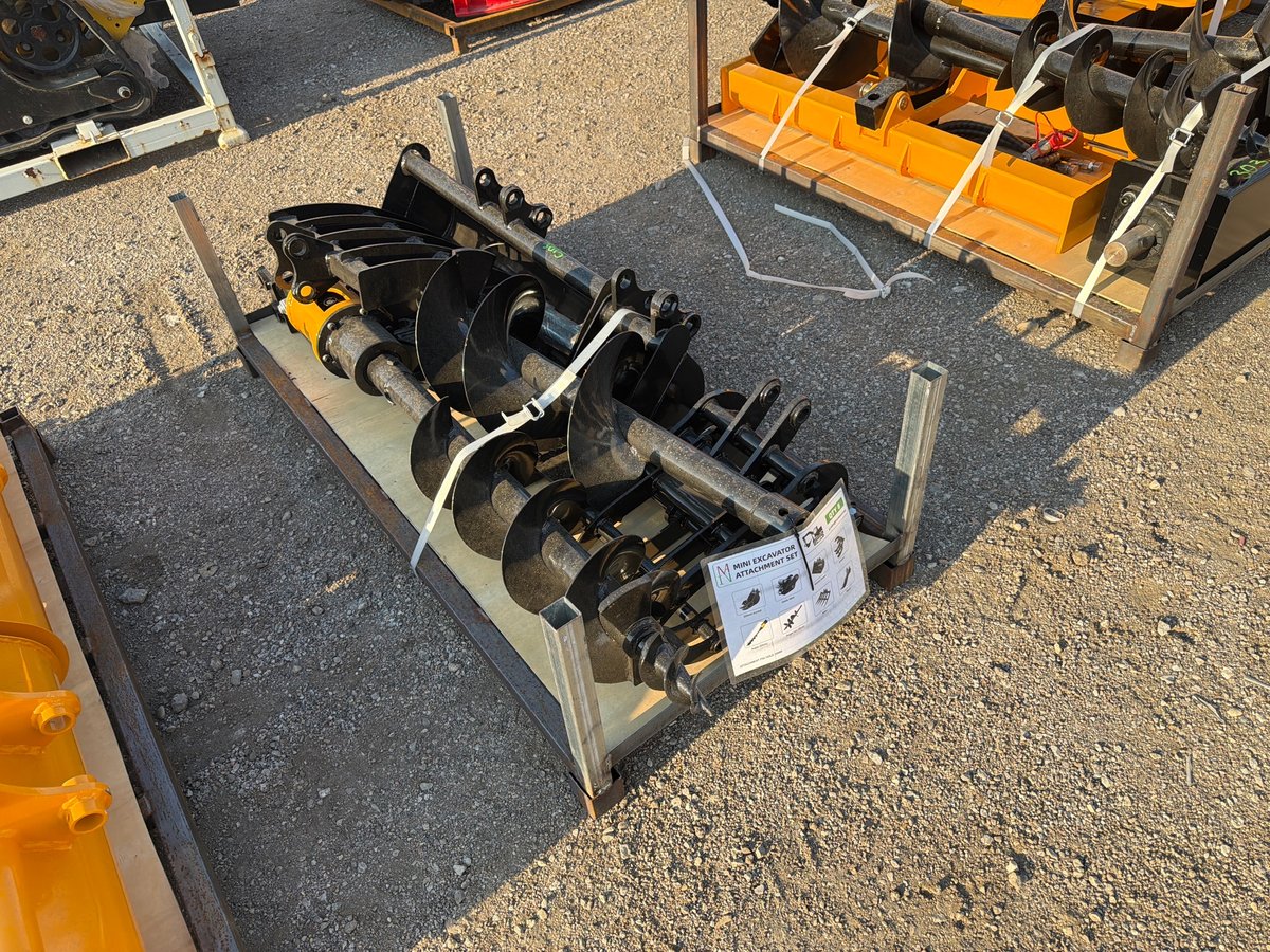 2026 MIVA 8-Piece Mini Excavator Attachment Set (Unused)
