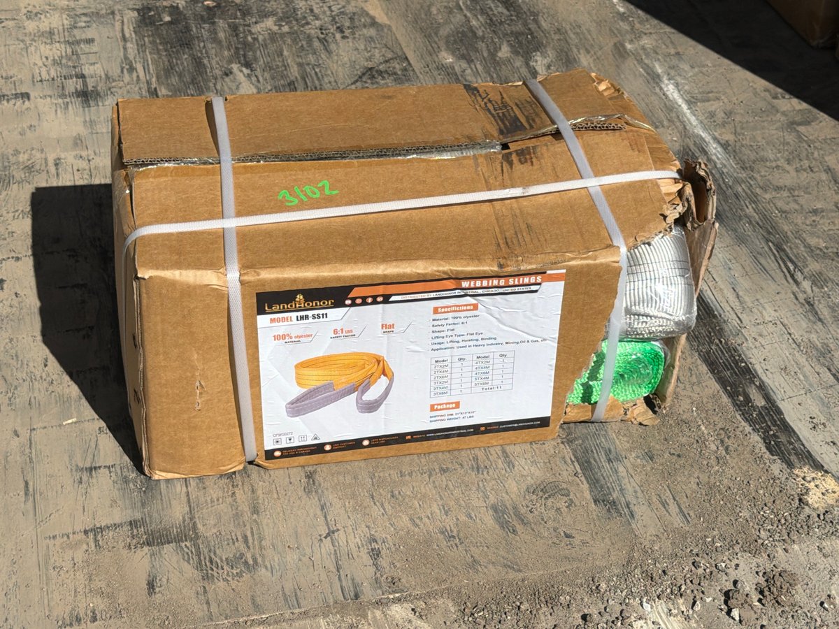 LandHonor LHR-SS11 Polyester Lifting Web Sling Set, 11 Slings (Unused)