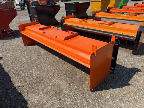 Kit Containers 10' Skid Steer Pusher with Replaceable Shoes and Blade — photo 3