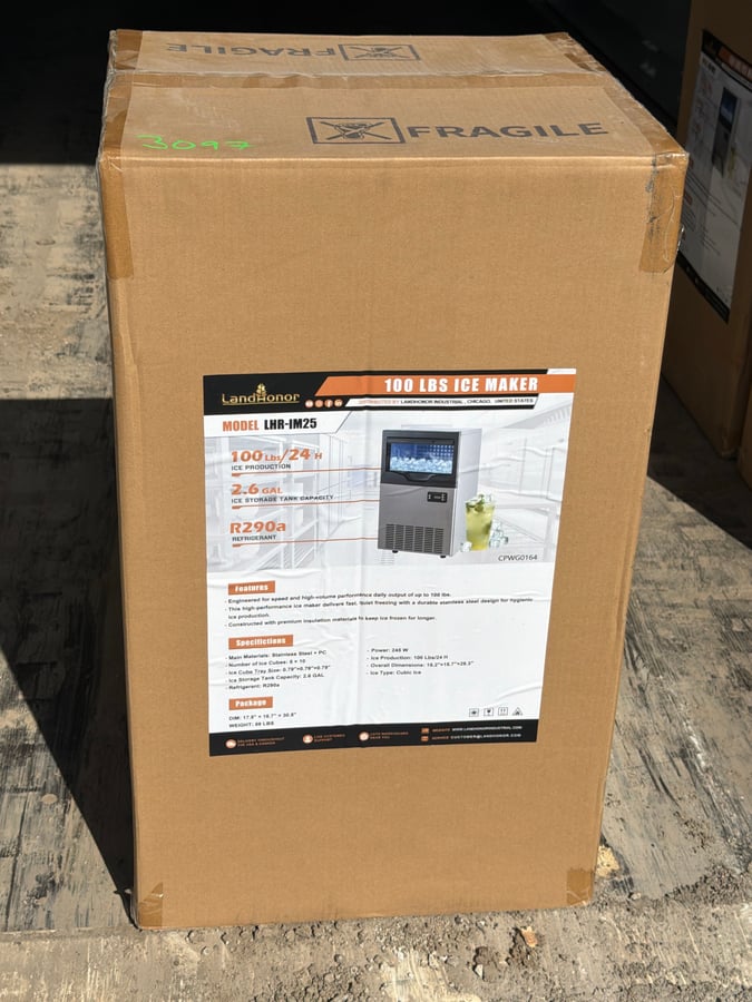 LandHonor LHR-IM25 100 lb Commercial Ice Maker (Unused)