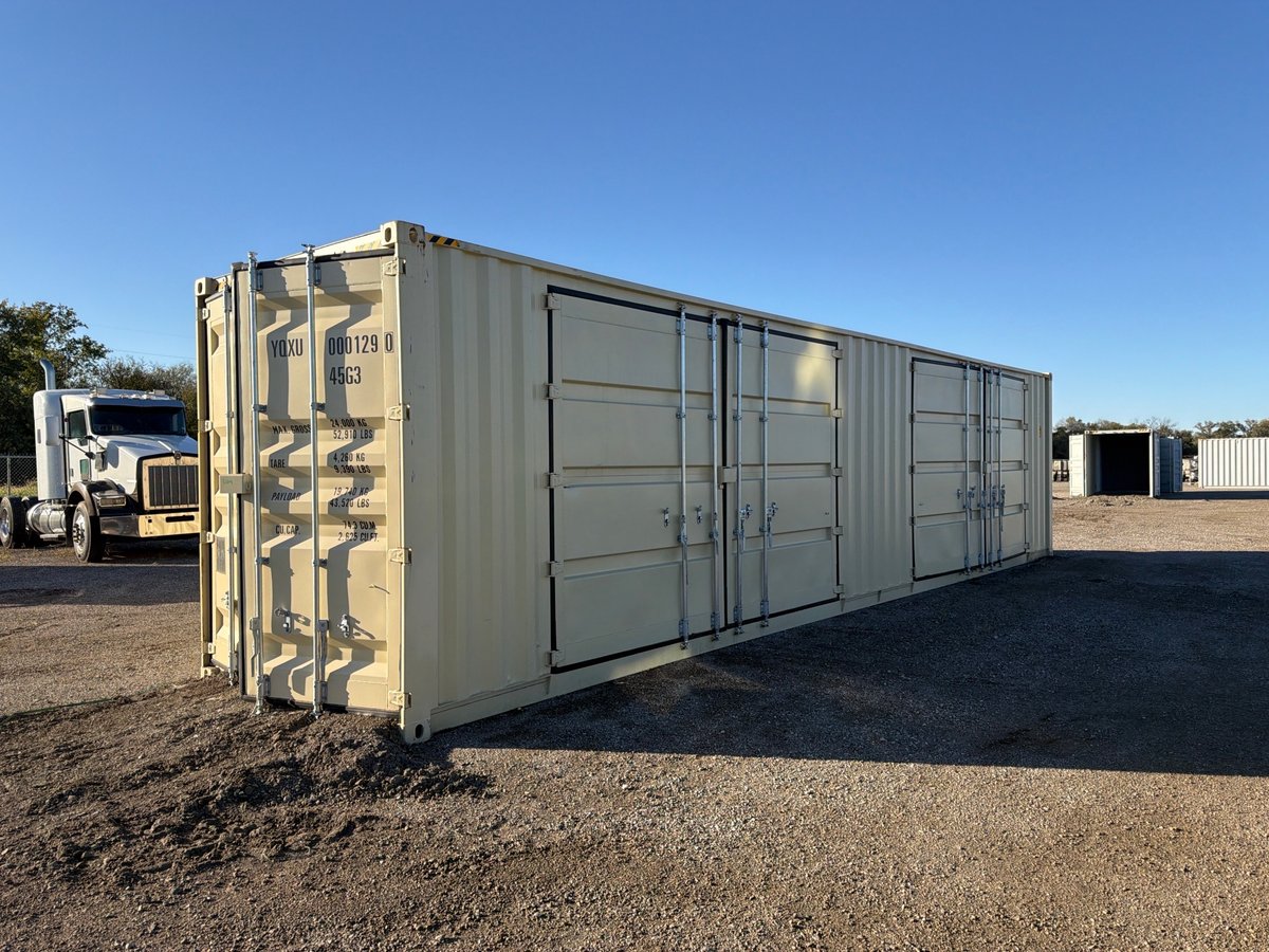 2026 DPX40OSD 40ft High Cube Shipping Container w/ (2) Side Doors and End Door (One Trip)