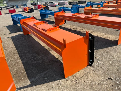 Kit Containers 12' Skid Steer Pusher with Replaceable Shoes and Blade — photo 1