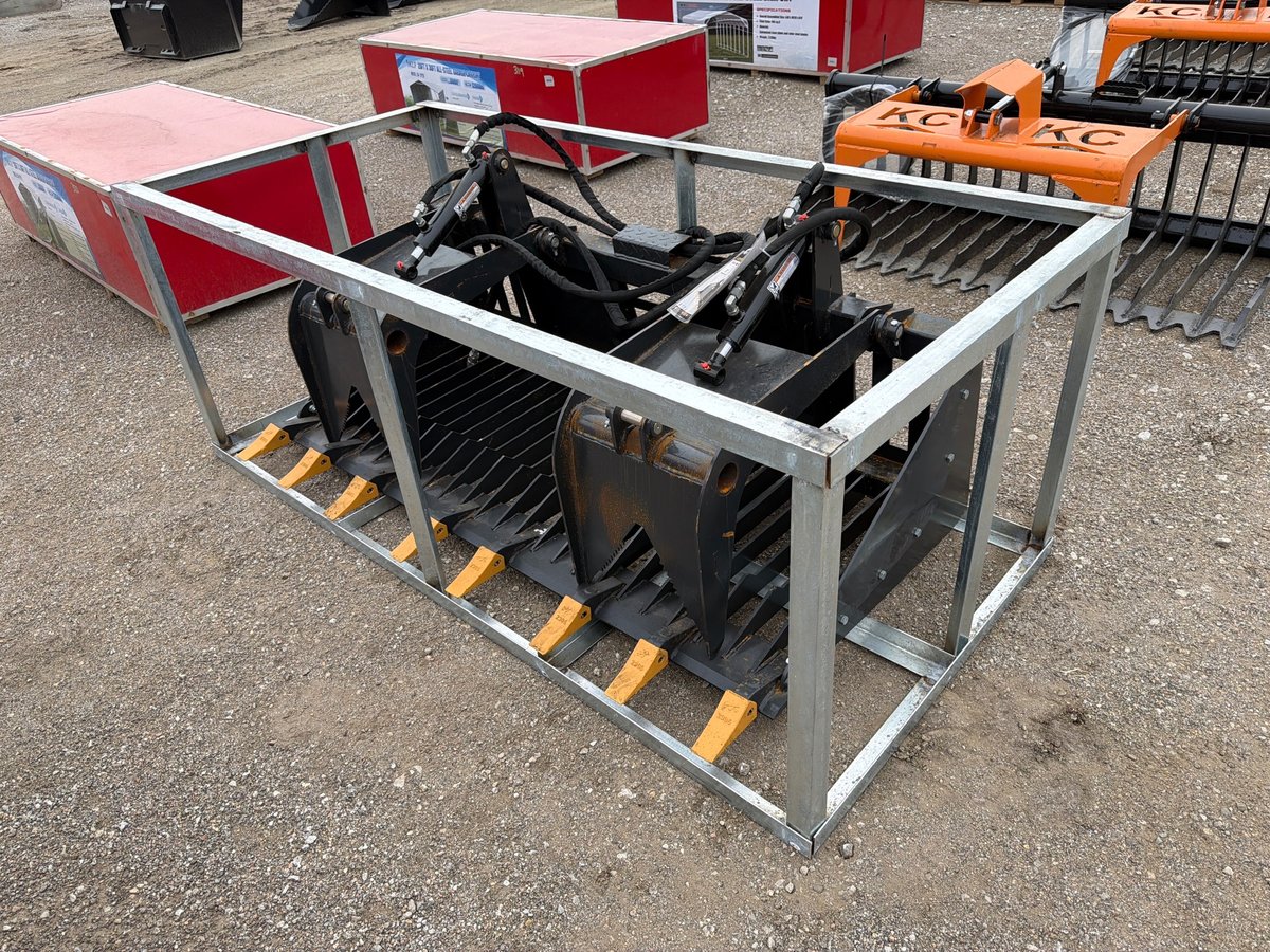 LandHonor RGB-11-72W 72in Heavy-Duty Skid Steer Rock Grapple