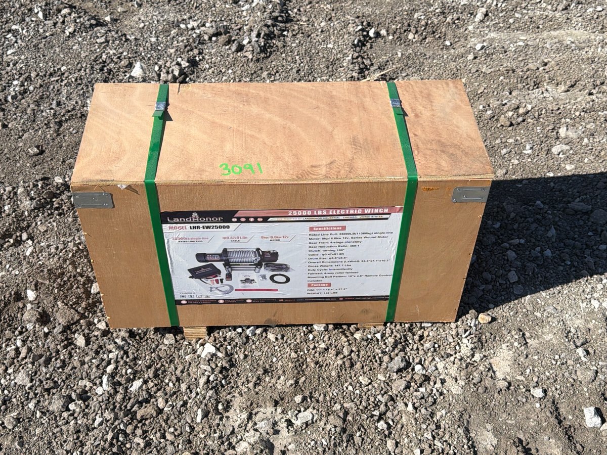 LandHonor LHR-EW25000 25,000 lb 12V Electric Winch (Unused)