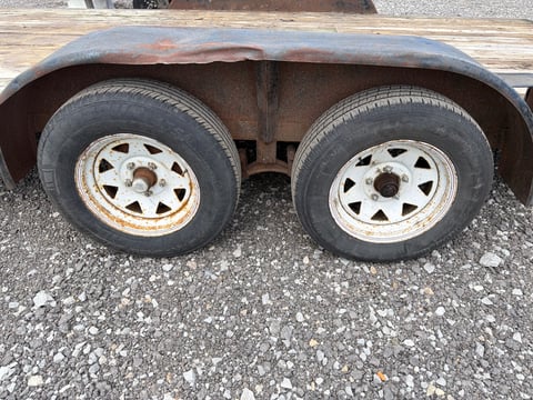 16ft 3in x 8ft 3in T/A Wood Deck Utility Trailer — photo 5