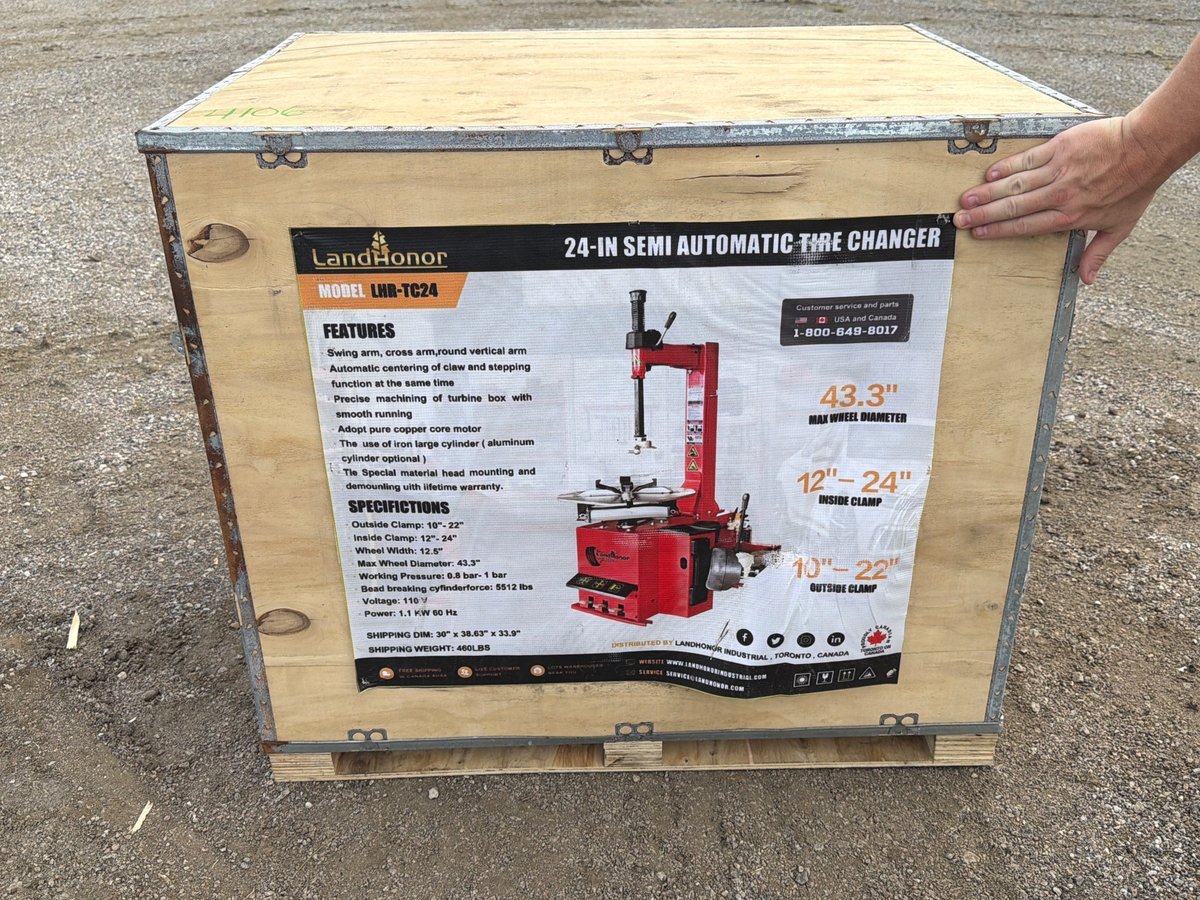 LandHonor LHR-2C24 24-in Semi Automatic Tire Changer