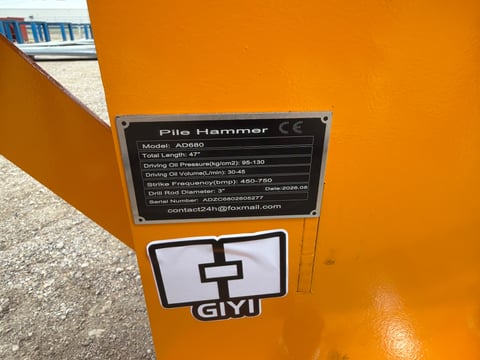 2026 Giyi Gy-AD680 Pile Hammer (Unused) — photo 5