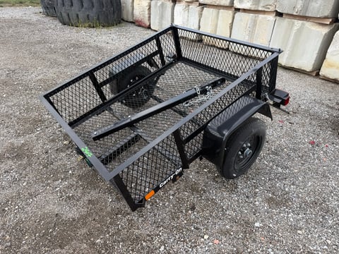 Carry-On 4ft x 5ft High Mesh Side Utility Trailer — No Title, Bill of Sale Only — photo 1