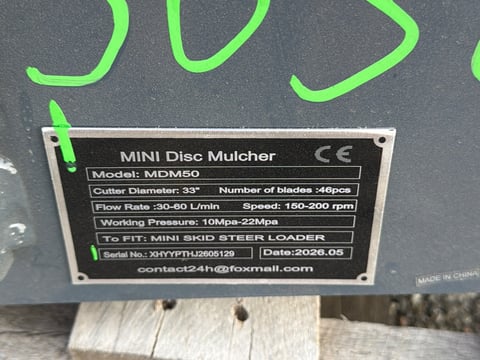 2026 Giyi Gy-MDM50 Mini Disc Mulcher (Unused) — photo 5