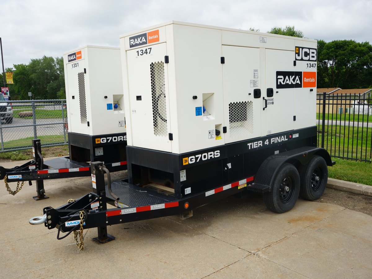 2022 JCB G70RST4F 70kVA Towable Diesel Generator