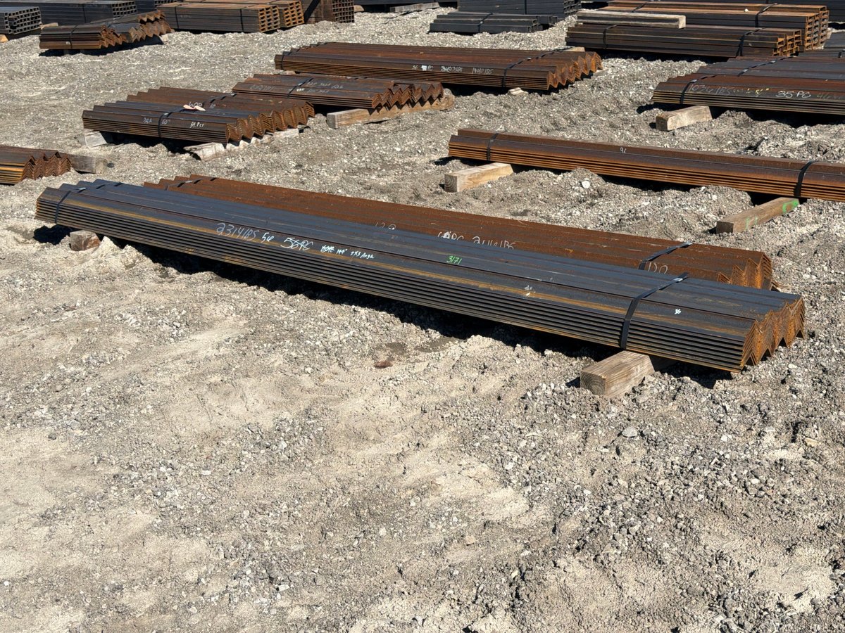 (116) 3in x 2in Steel Angle Iron, 2 Bundles, 120in & 144in Long