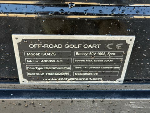 2026 GC42S 6-Passenger Electric Off-Road Golf Cart (Unused) — photo 6