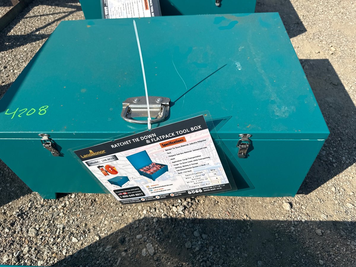 2025 LandHonor LHR-RF24 Flatpack Tool Box with (24) Ratchet Tie Downs (Unused)