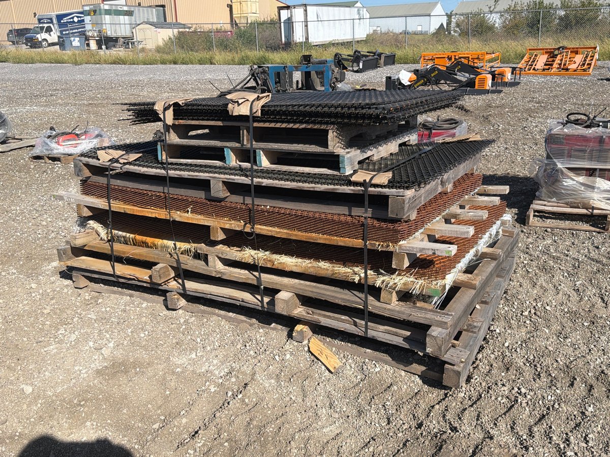 Pallets of Expanded Metal Mesh Sheets, 5 Pallets, Assorted Sizes, Approx. 168 Pcs