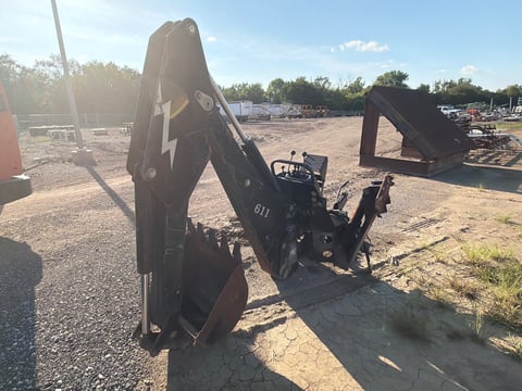 Backhoe Attachment with Bucket and Stabilizers — photo 4