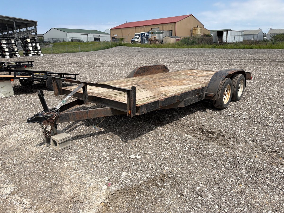 16FT 3IN x 8FT 3IN T/A Wood Deck Utility Trailer